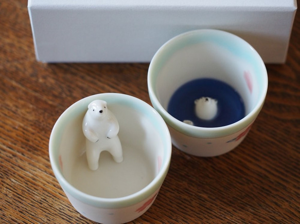 Polar bear's "Kumagoro" Small cup  No.2 + No.3 /Spring ver. 第3張的照片