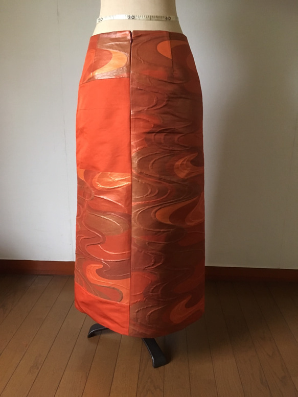 帯リメイク  スカート 2枚目の画像