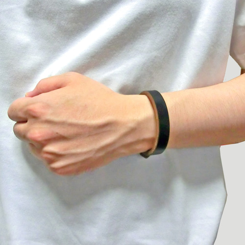 バックル レザーブレスレット ホーウィン社製クロムエクセル