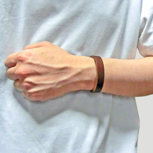 バックル レザーブレスレット ホーウィン社製クロムエクセル