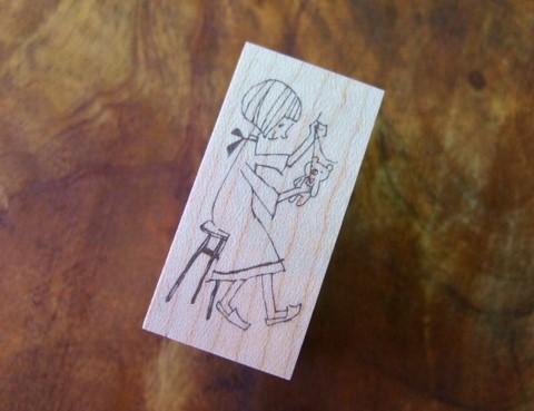 少女と手しごと：BOUSスタンプ（商用利用可能） その他素材 petale