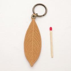 [Camel] Leather Leaf Vein Keychain (LK-5) 第3張的照片