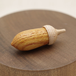 A-16 KEYAKI & Maple - Wood carving acorn 第2張的照片