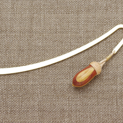 Wood Carving Acorn Bookmark, Wooden Mosaic, Chestnut & Padou 第9張的照片