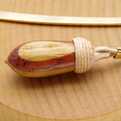 Wood Carving Acorn Bookmark, Wooden Mosaic, Chestnut & Padou 第7張的照片