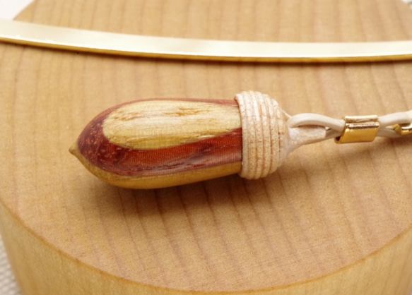 Wood Carving Acorn Bookmark, Wooden Mosaic, Chestnut & Padou 第7張的照片