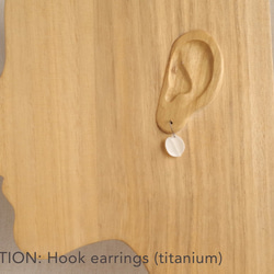 Antler Carving Petal - Threader Earrings [made-to-order] 第9張的照片