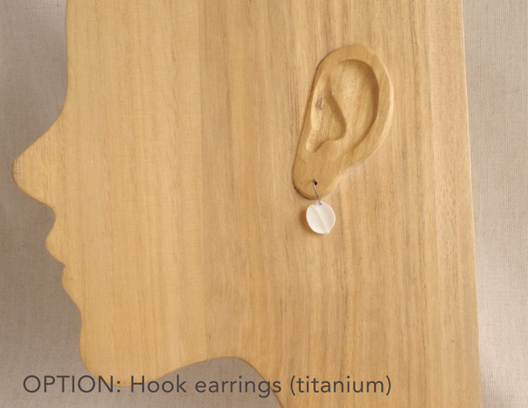 Antler Carving Petal - Threader Earrings [made-to-order] 第9張的照片