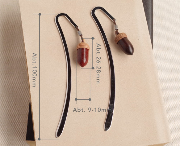 A Paired Set of Wooden Acorn Bookmarks | Best for gift! 第6張的照片