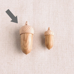 木雕橡子（L 尺寸，可伸縮）吊墜：橡木 x 楓木（香氣，作為 SOS 膠囊） 第5張的照片