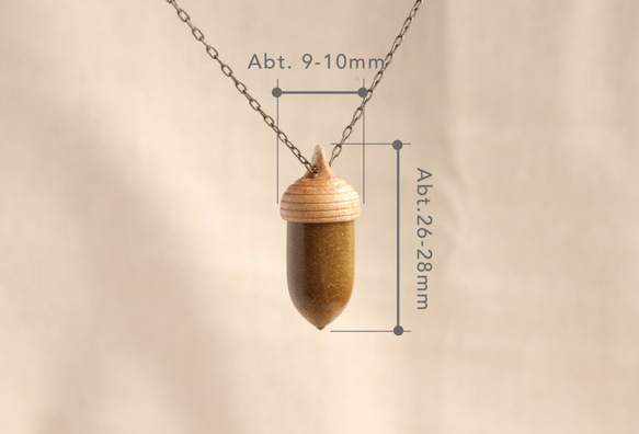 Wood Carving Acorn Pendant : Magnolia & Maple 第6張的照片