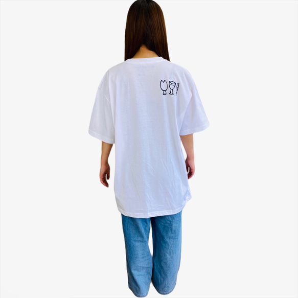 秋もHAPPYな週末を！ Tシャツ【ユニセックス】  猫と花 ※現在庫SS×1,XL×1,XXL×１ 9枚目の画像