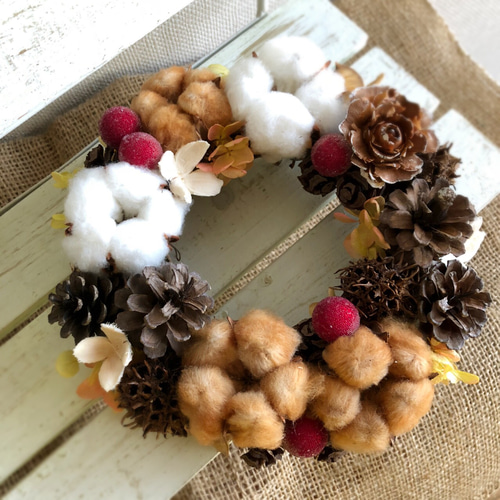 out Natural Xmas✩⡱木の実のクリスマスリース✩⡱ 楽天市場