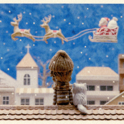 【79】選べるポストカード4枚セット『クリスマス・イヴ』 1枚目の画像