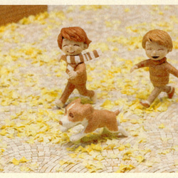 【11】選べるポストカード4枚セット『銀杏の道』 1枚目の画像
