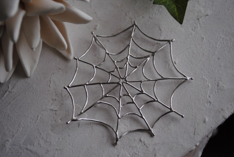 シルバースパイダーウェッブペンダント（蜘蛛の巣）