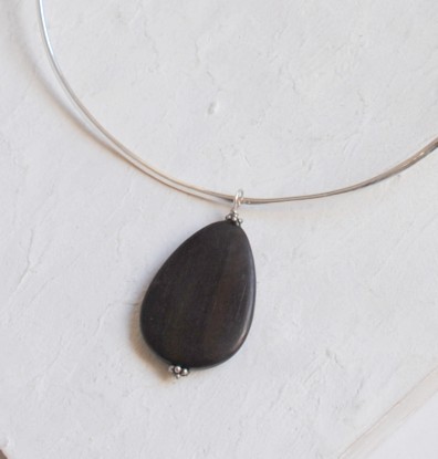 SILVER950×黒檀（エボニー）のチョーカー