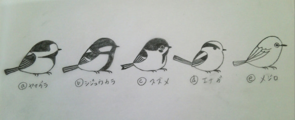 野鳥とカメラ/写真在中（文字変更可）/選べる小さな野鳥☆消しゴムはんこ 4枚目の画像