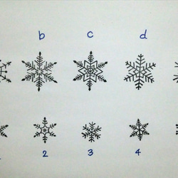 【定形外送料無料】雪の結晶＊持ち手なし/2点選んで☆消しゴムはんこ【制作14日間】 2枚目の画像