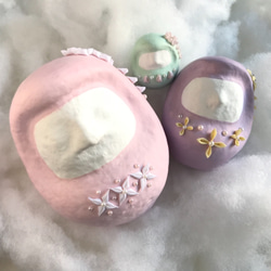 つまみ細工の姫だるま 1枚目の画像