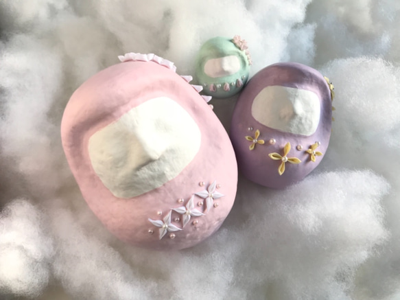 つまみ細工の姫だるま 1枚目の画像
