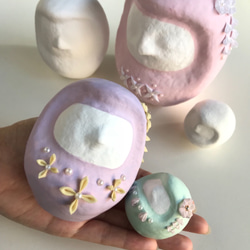 つまみ細工の姫だるま 2枚目の画像