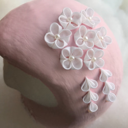 つまみ細工の姫だるま 4枚目の画像
