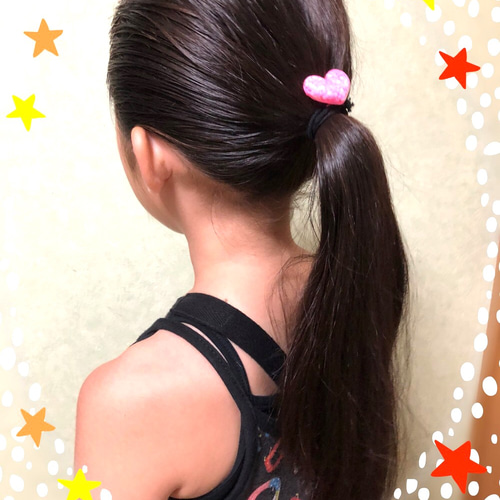 ◇キッズ ヘアゴム◇レジン、ハート ヘアゴム Kai&Coco 通販
