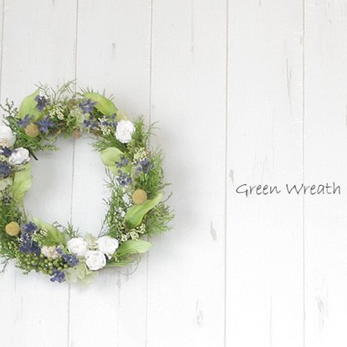 受注制作春の野原のミモザリース④ 