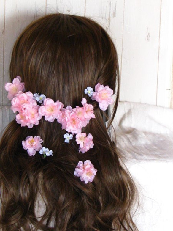 【受注制作】たわわ山桜の嫁入りヘッドドレス 3枚目の画像