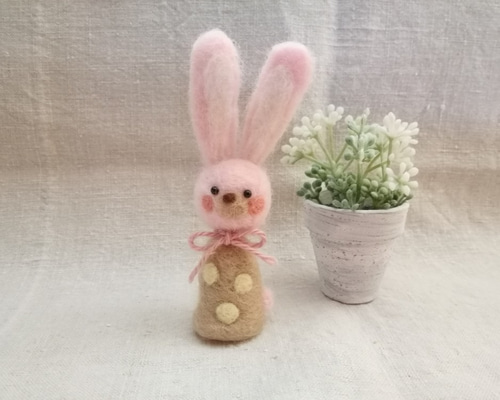 羊毛フェルトのうさぎちゃん 羊毛フェルト kemu's_house 通販 5209642