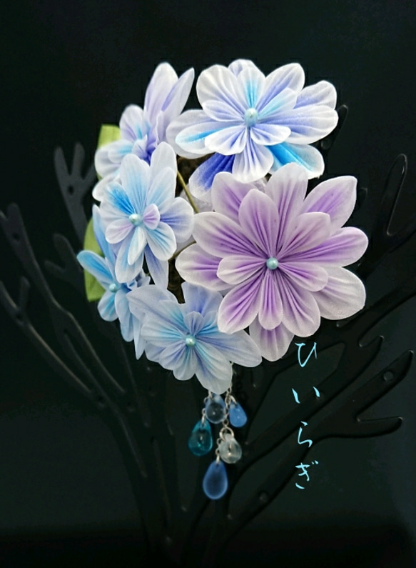 紫陽花「万華鏡」のブローチ 3枚目の画像