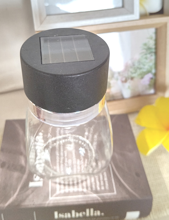 ２個セット光る猫瓶ソーラーLED 5枚目の画像