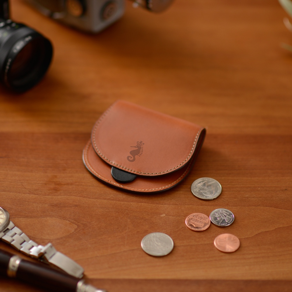 意大利皮革零錢包/經典棕色雅各布零錢包Takumics 的作品3745492｜Creema