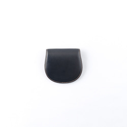 イタリア製革 コインケース/クラシックブラック 丁寧なコバ仕上げ  Jacob 5枚目の画像