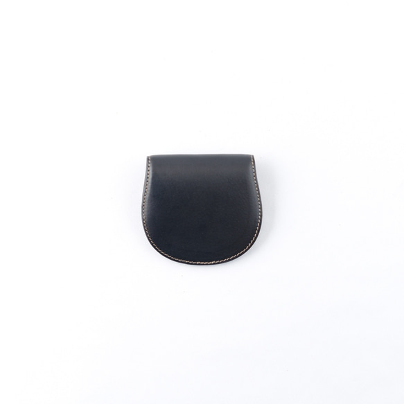 イタリア製革 コインケース/クラシックブラック 丁寧なコバ仕上げ  Jacob 5枚目の画像