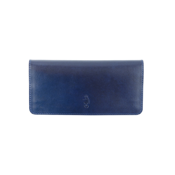 Aizen Total Leather長款錢包/ Indigo x藍色雙色仔細飾邊Dodici免費送貨 第2張的照片