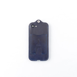 靛藍色皮革iPhone7 / 8卡套保護套/靛藍色iP-078 第3張的照片