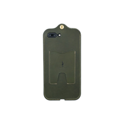 イタリア製総革 iPhone7/8 SE2,3用カバー カードケース付き/クラシックグリーン iP-078SE 3枚目の画像