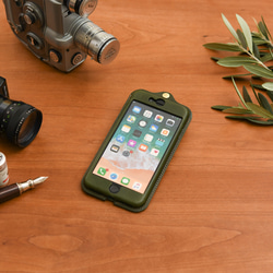 イタリア製総革 iPhone7/8plus用カバー カードケース付き/クラシックグリーン iP-078P 1枚目の画像
