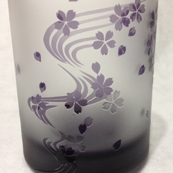 桜のグラス(紫) 『割引きキャンペーン中8200円→6000円』 1枚目の画像
