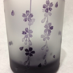 桜のグラス(紫) 『割引きキャンペーン中8200円→6000円』 2枚目の画像