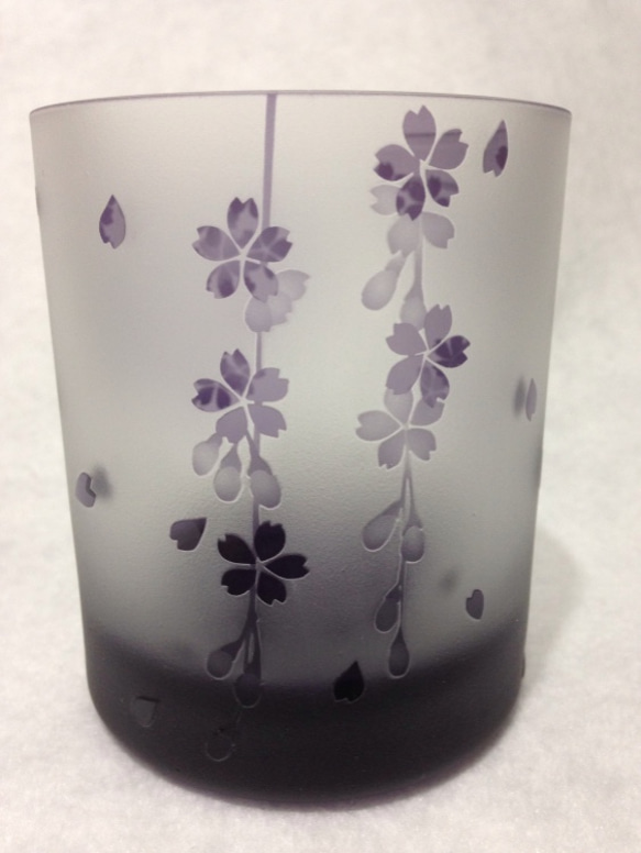 桜のグラス(紫) 『割引きキャンペーン中8200円→6000円』 2枚目の画像