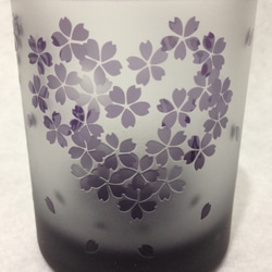 桜のグラス(紫) 『割引きキャンペーン中8200円→6000円』 3枚目の画像