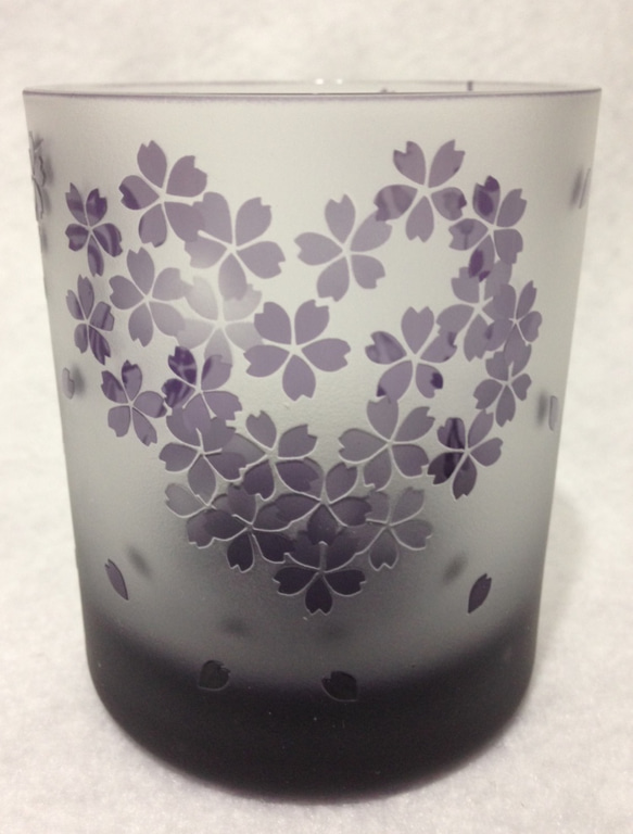桜のグラス(紫) 『割引きキャンペーン中8200円→6000円』 3枚目の画像