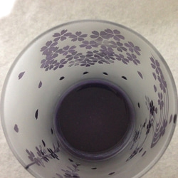 桜のグラス(紫) 『割引きキャンペーン中8200円→6000円』 4枚目の画像