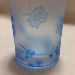 桜のグラス(青色) 『割引きキャンペーン中8500円→6000円』 3枚目の画像