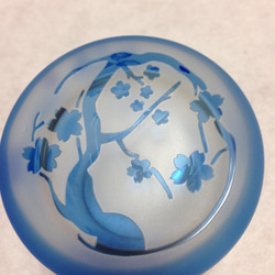 桜のグラス(青色) 『割引きキャンペーン中8500円→6000円』 5枚目の画像