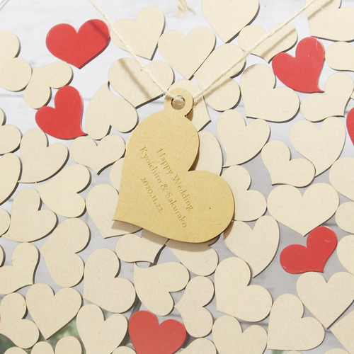 ゲストブック（ウェディングドロップス）「ハートのドロップス