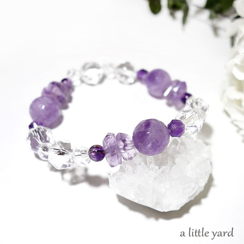 一点もの】ラベンダーアメジストとスーパーセブンのブレスレット